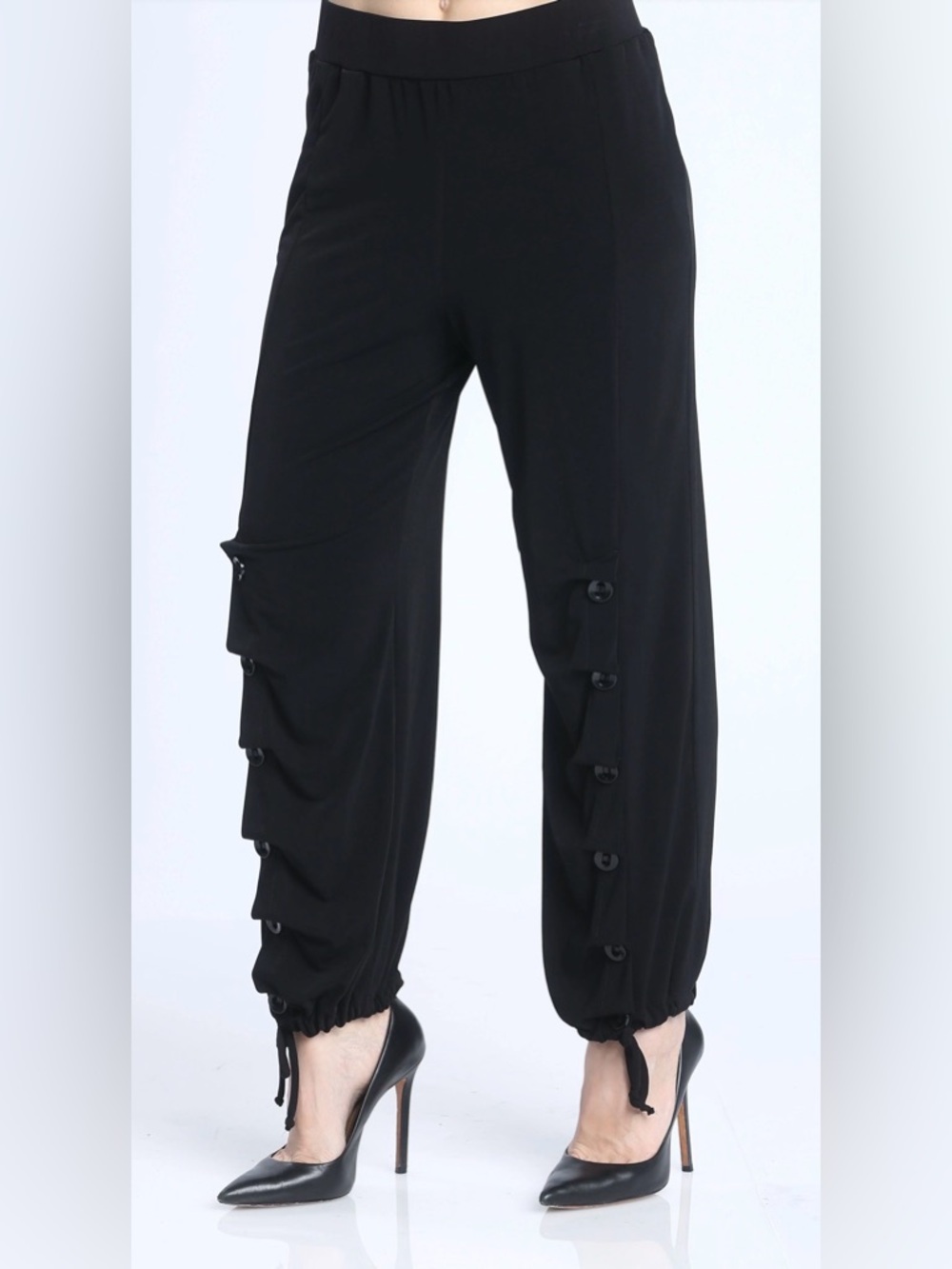 IC Collection Button Detailed Comfy Pants Size S